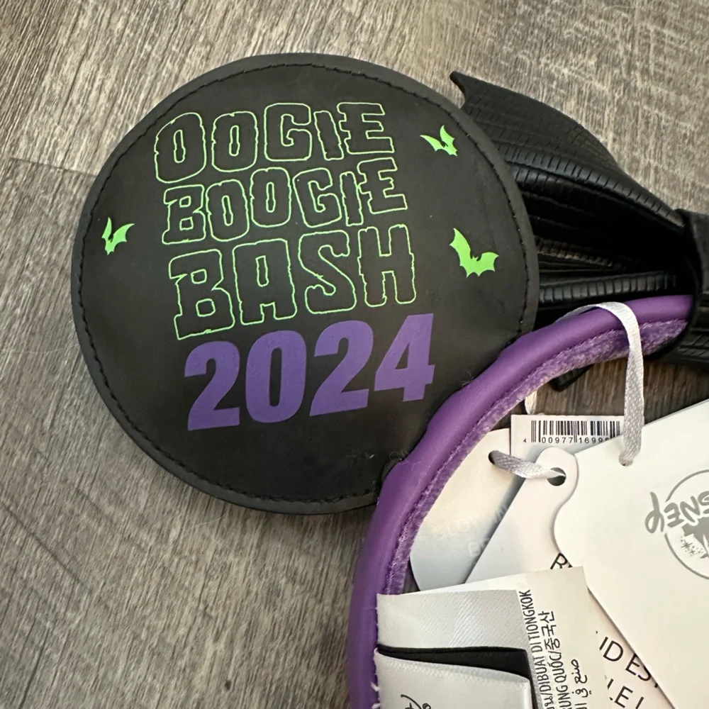 NWT Disney Parks Loungefly Oogie Boogie Bash 2024 Glow in the Dark Mickey Ears - Picture 6 of 10
